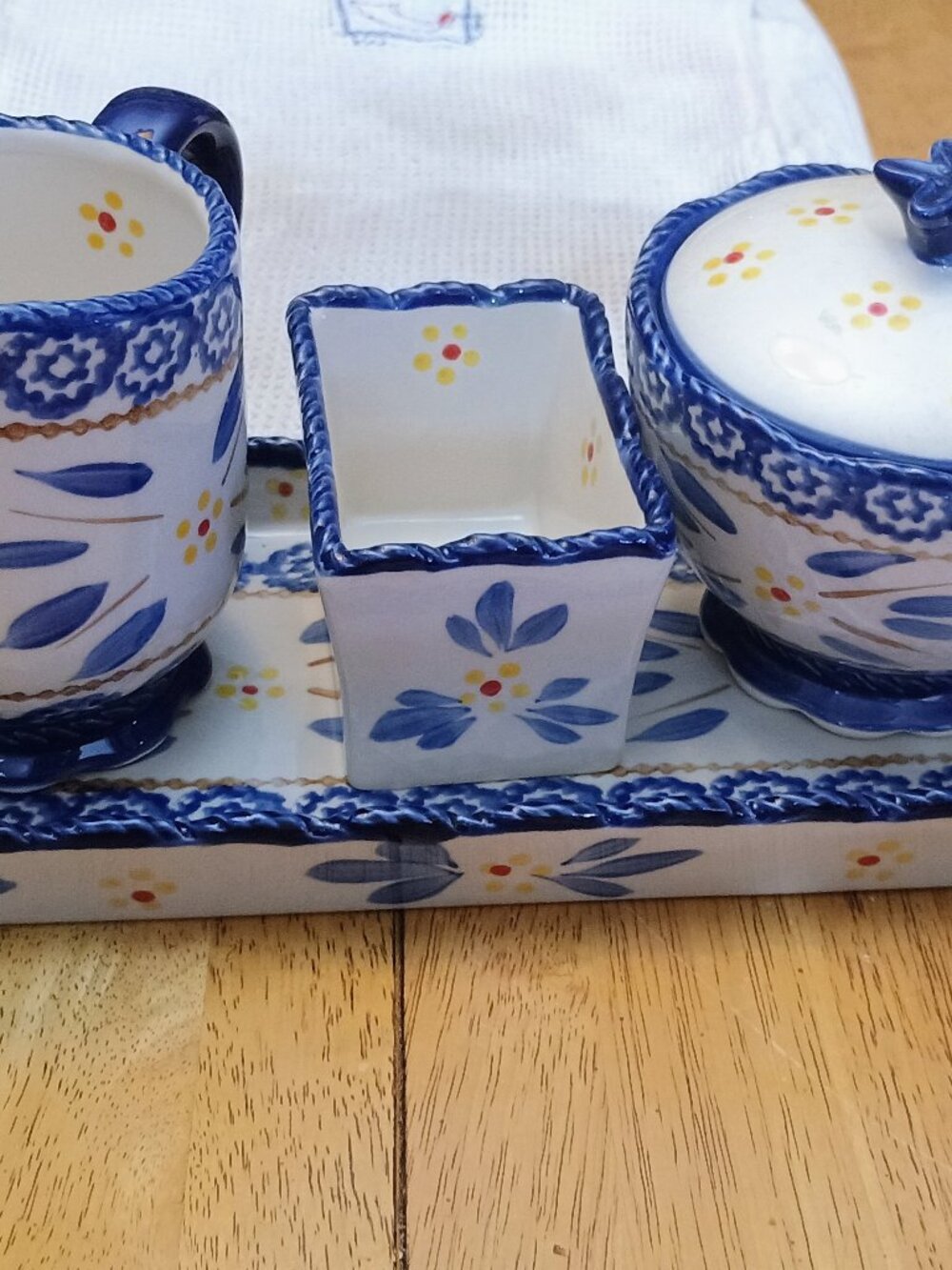 Temp-tations by Tara "Old World Blue" ceramic tea set